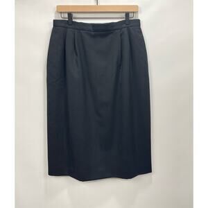 Land’s End‎ Black Wool Straight Skirt
